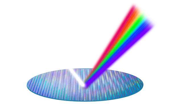 Wafer with light