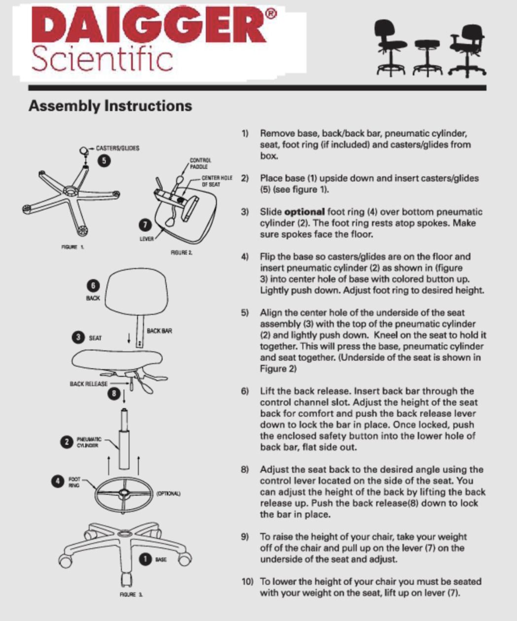 Daigger information sheet