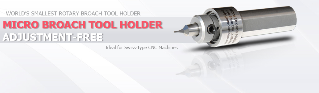 Micro-rotary-broach-tool-holder
