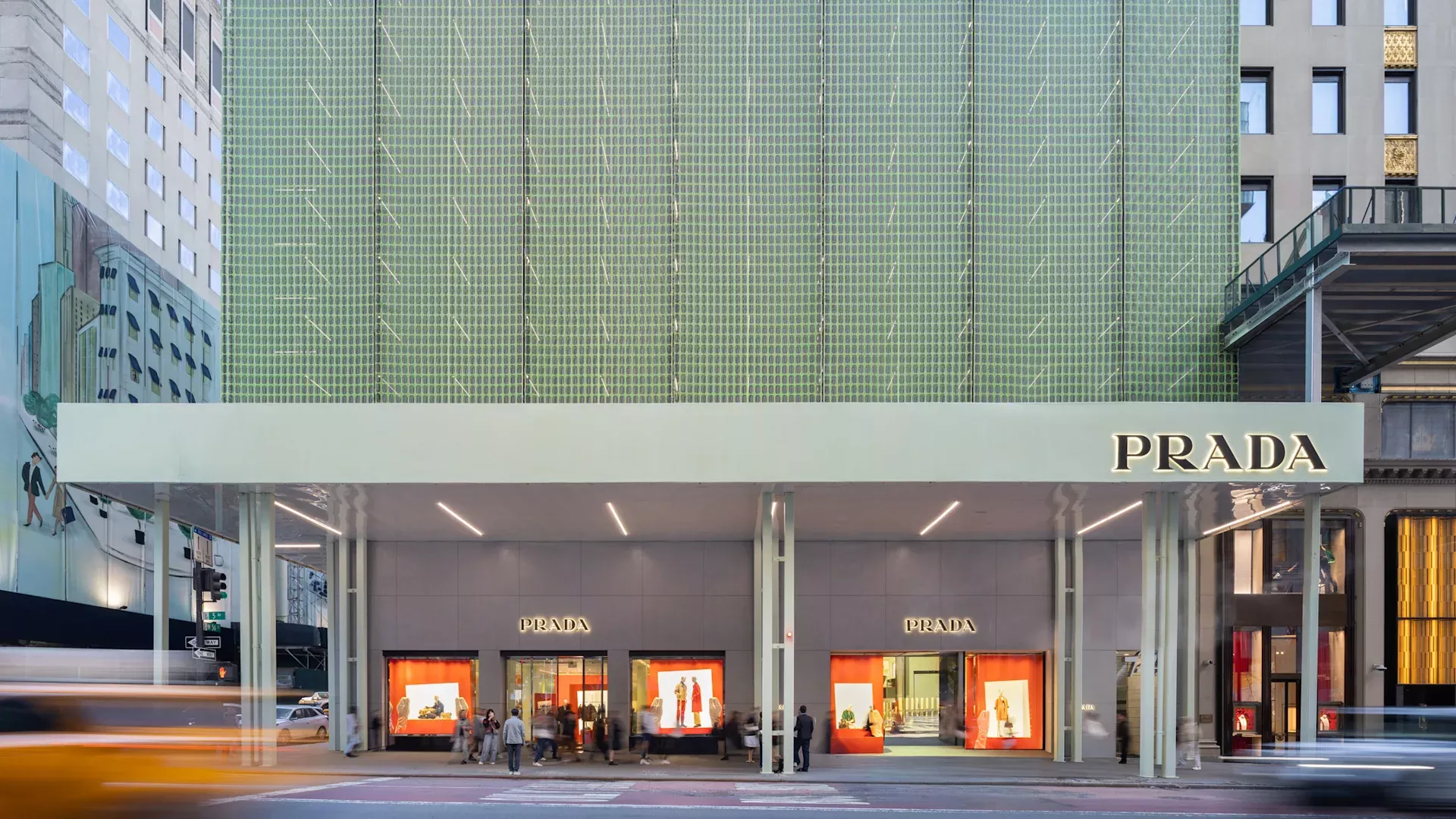Prada store scaffolding