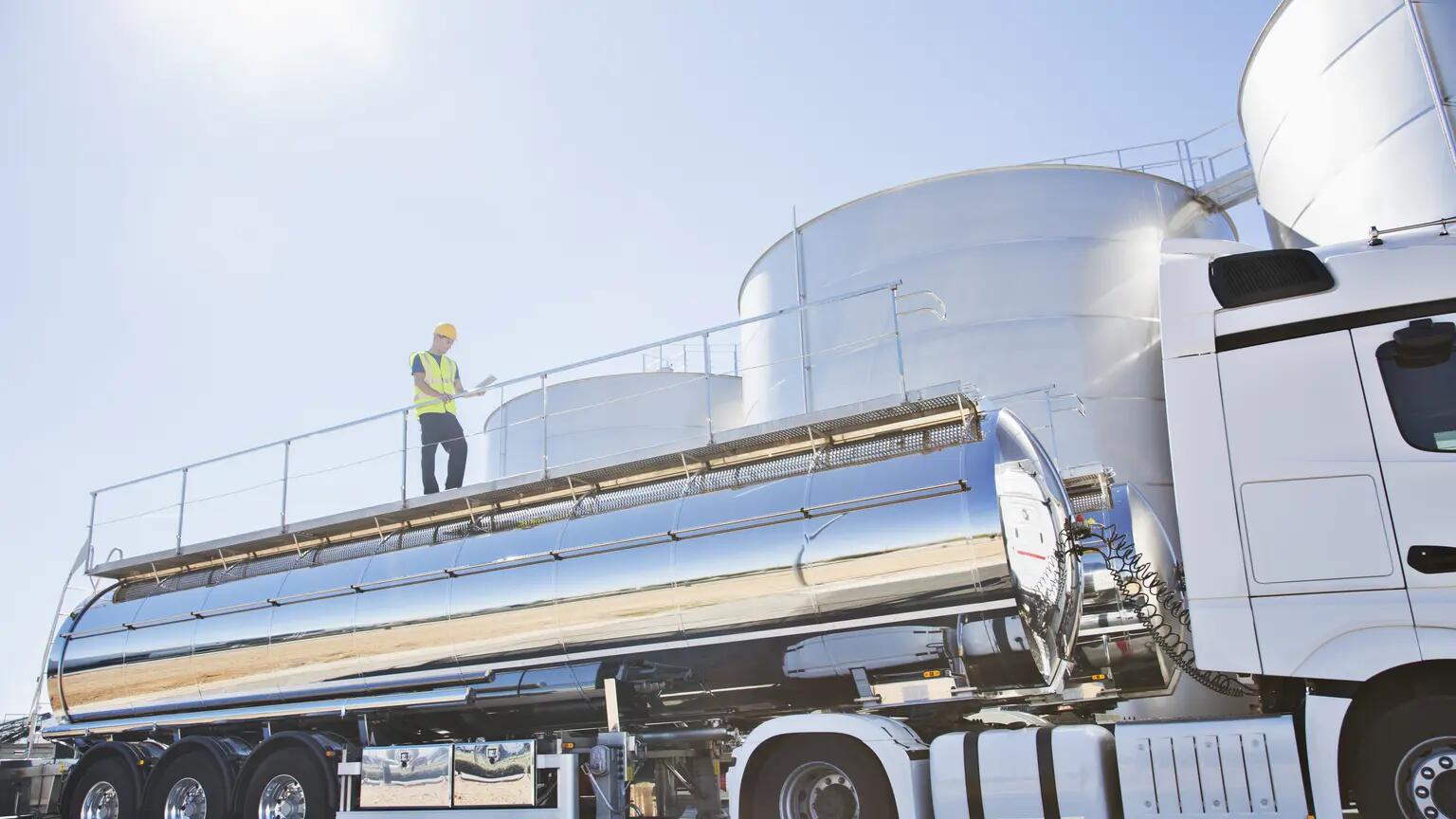 Worker on Truck