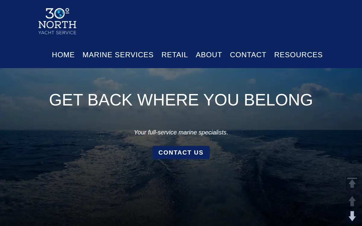 Homepage of Thirty Degrees North, LLC