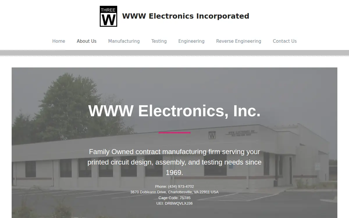 Homepage of Www Electronics INC