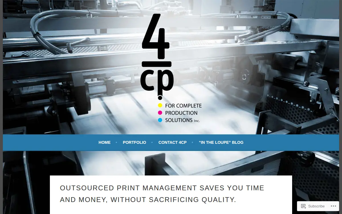 Homepage of 4cp - Complete Production Solutions, LLC
