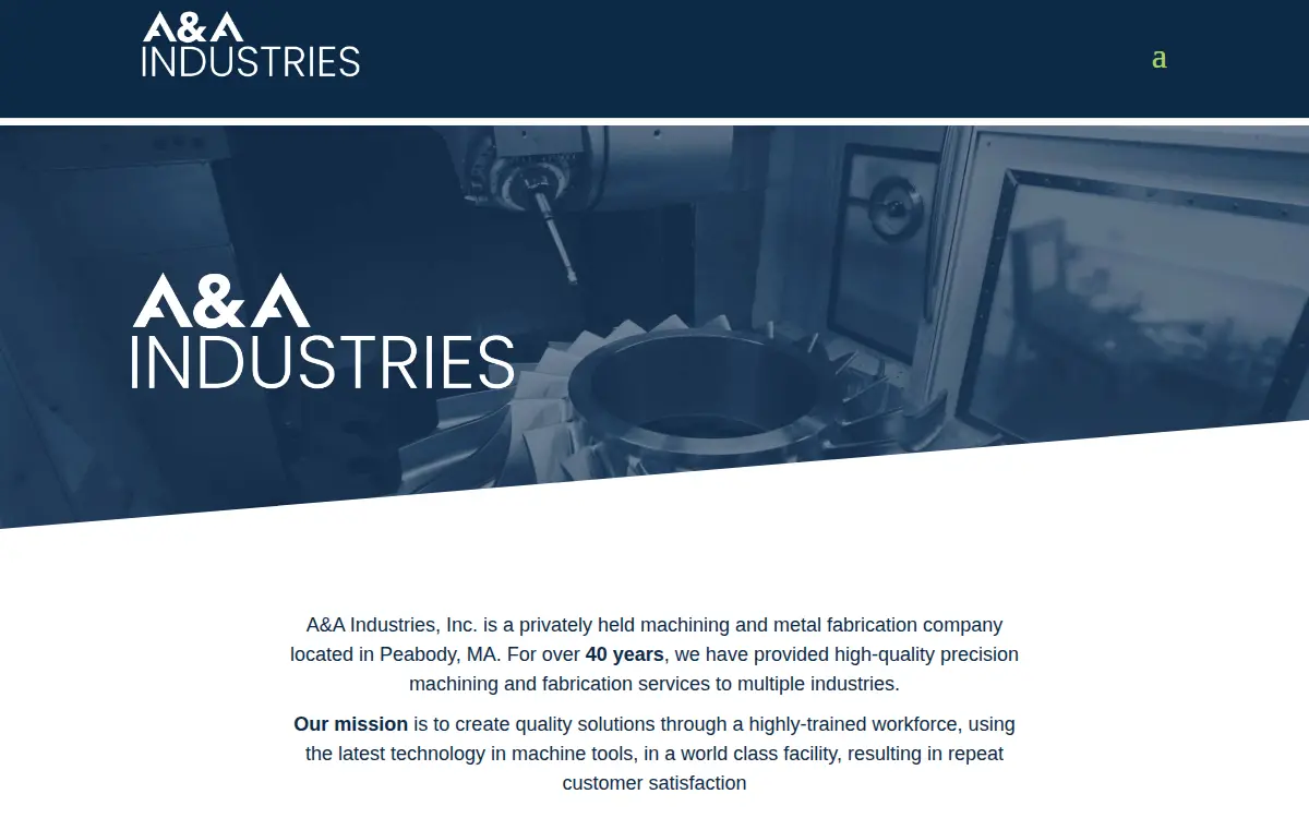 Homepage of A & a Industries, INC.