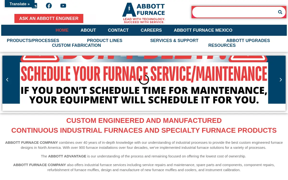 Homepage of Abbott Furnace CO