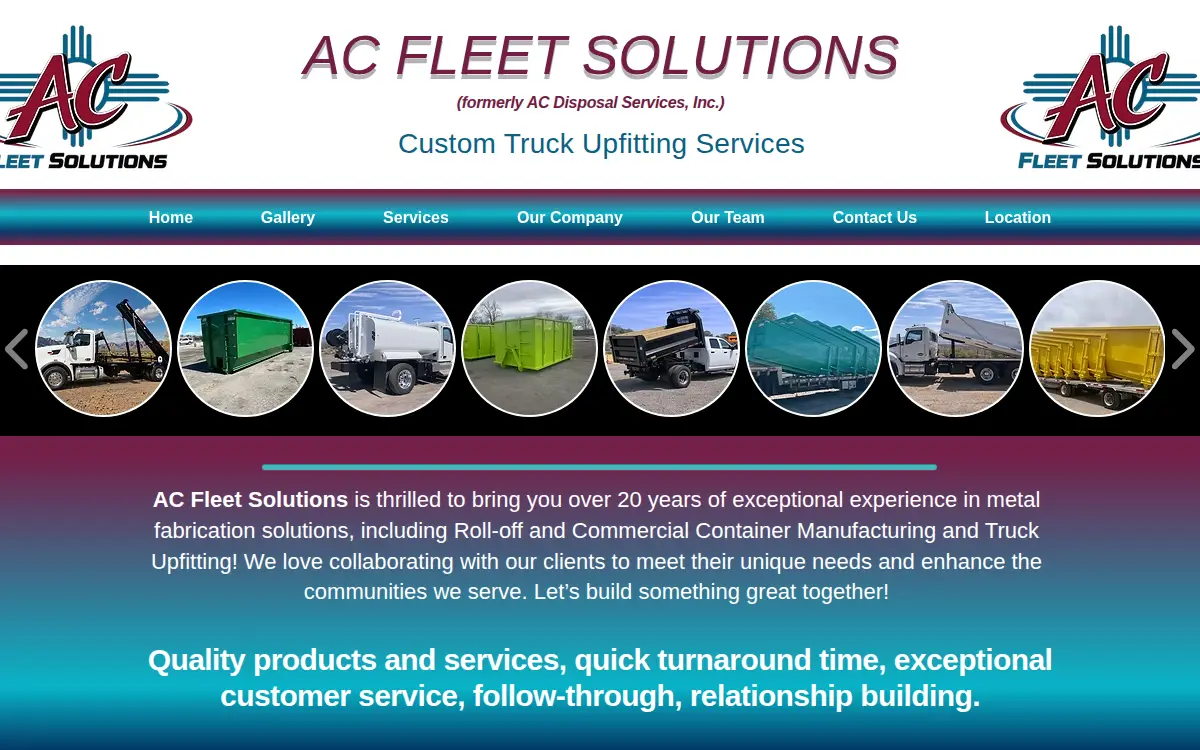 Homepage of Ac Disposal Services, INC.