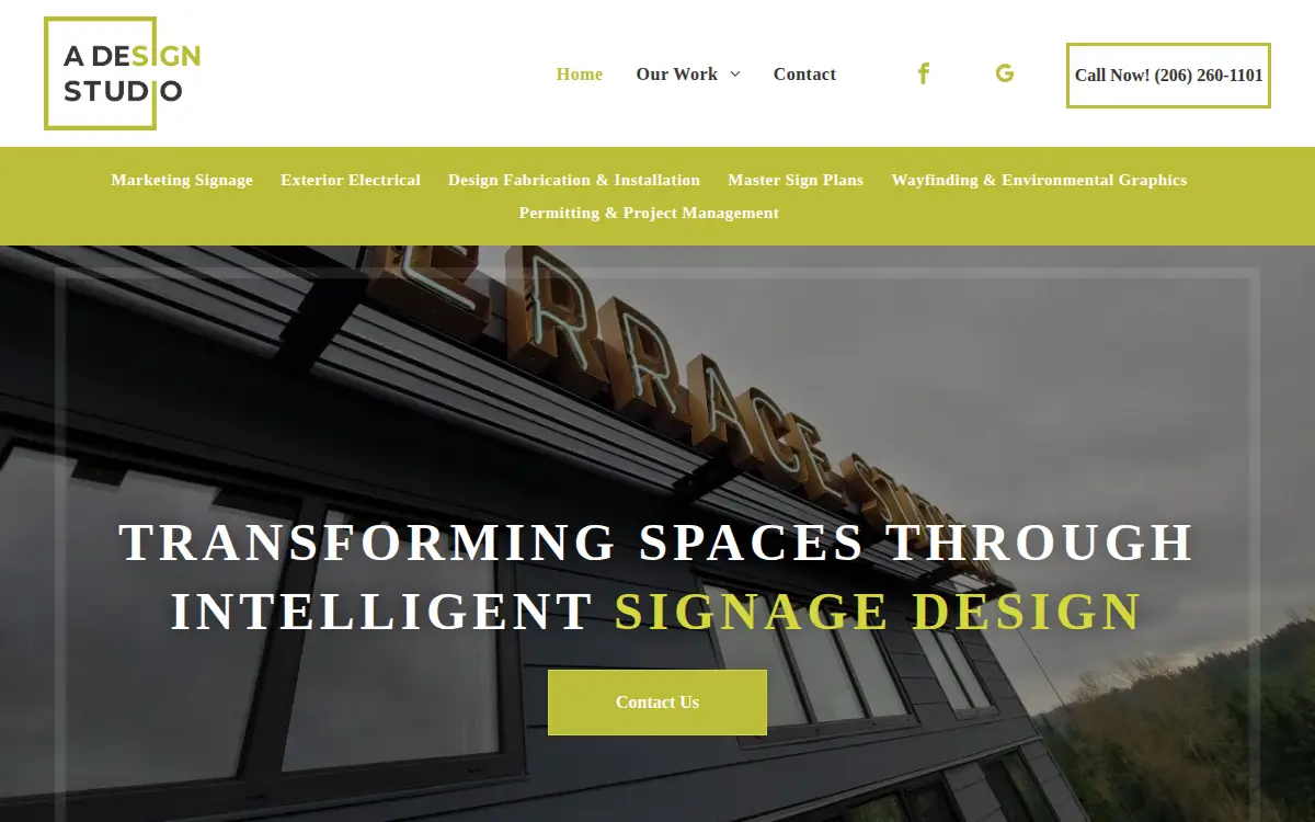 Homepage of A Design Studio Seattle LLC