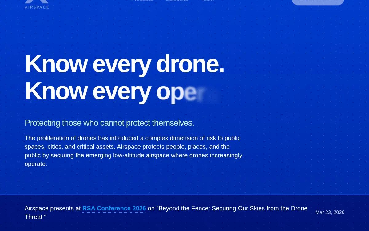 Homepage of Airspace Defense, INC.