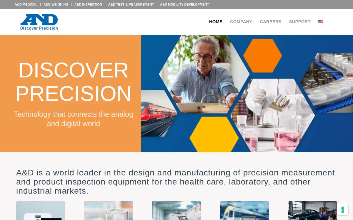 Homepage of A & D Engineering, INC.