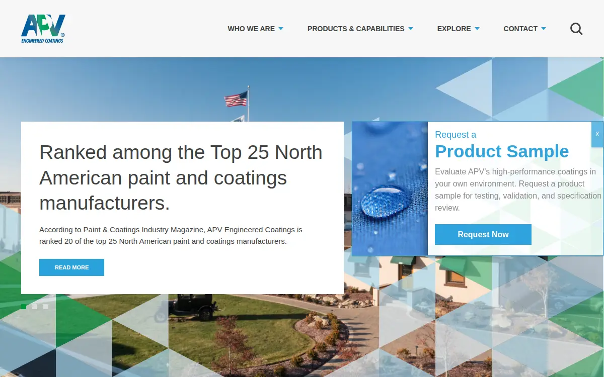 Homepage of Akron Paint & Varnish INC