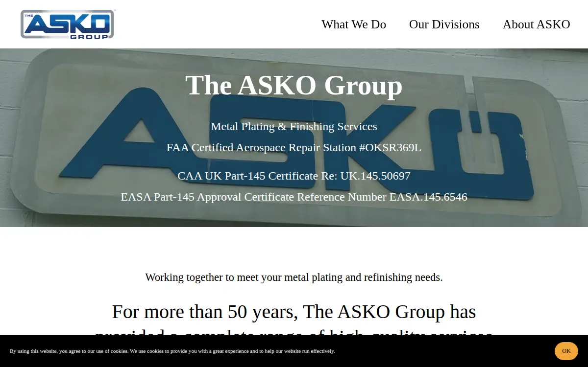 Homepage of Asko Processing INC