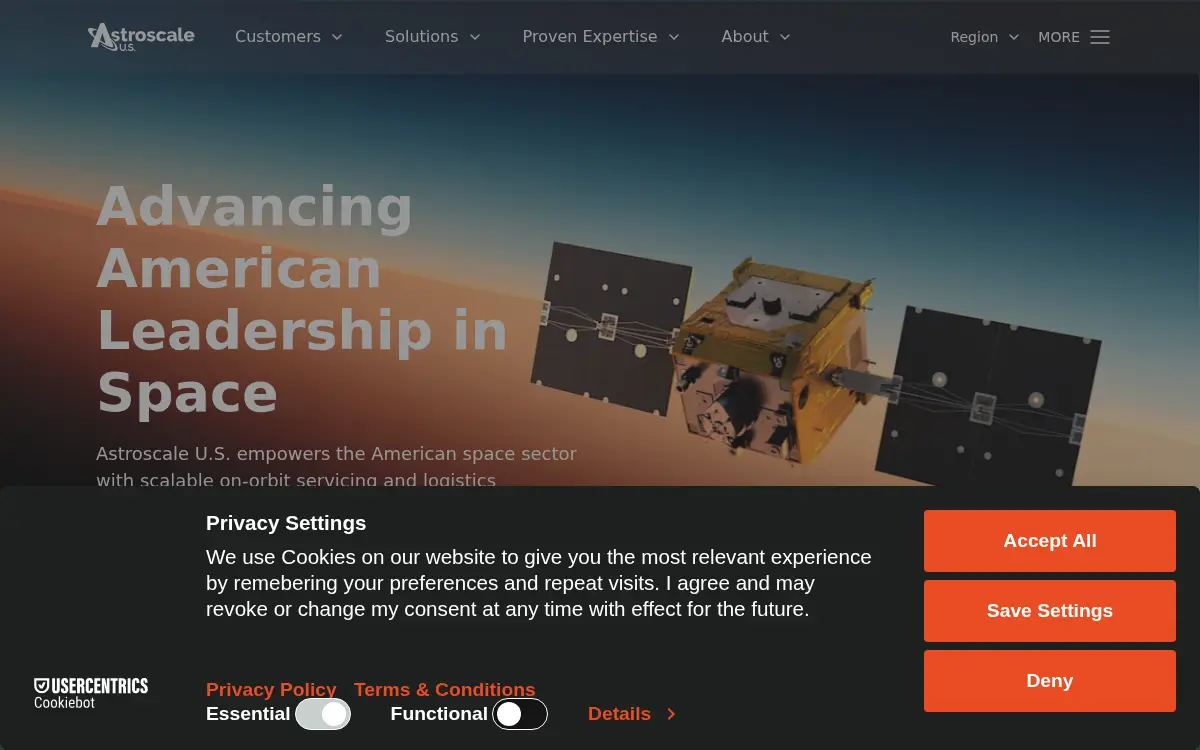 Homepage of Astroscale US INC