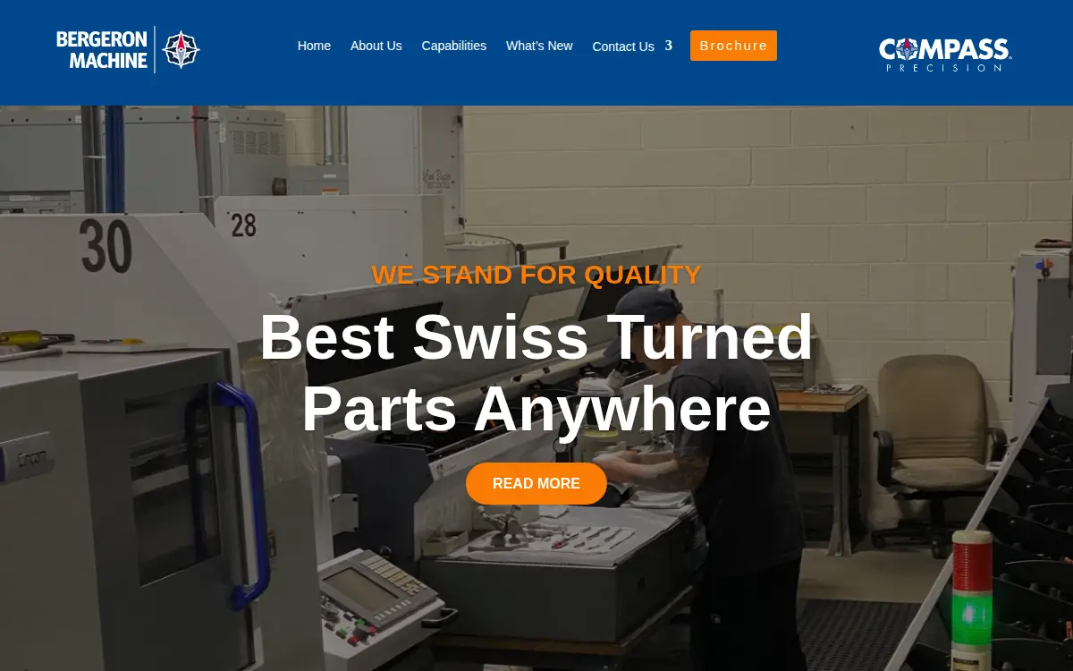 Homepage of Bergeron Machine LLC