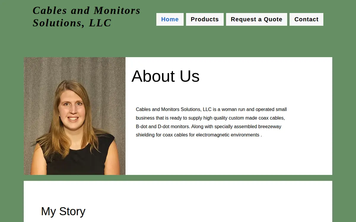 Homepage of Cables and Monitors Solutions, LLC