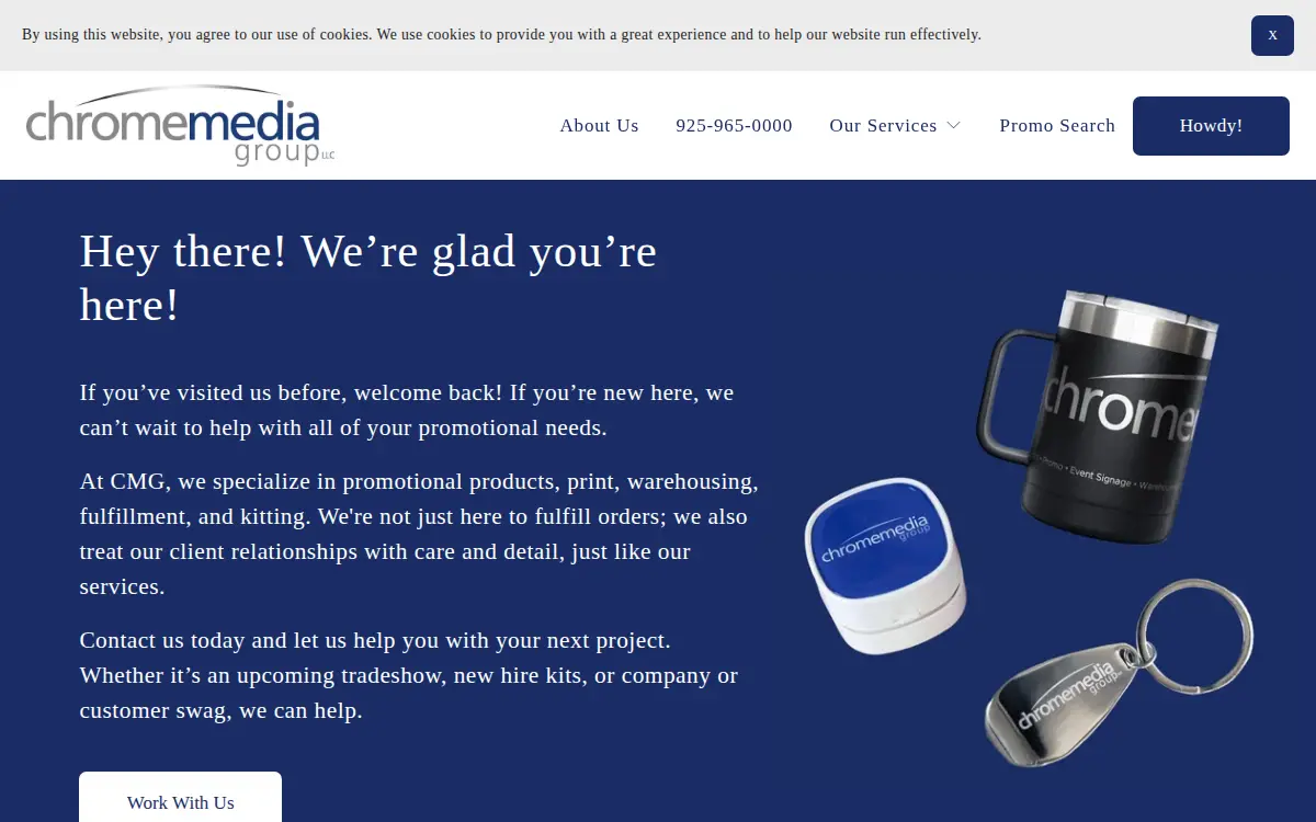 Homepage of Chrome Media Group, LLC