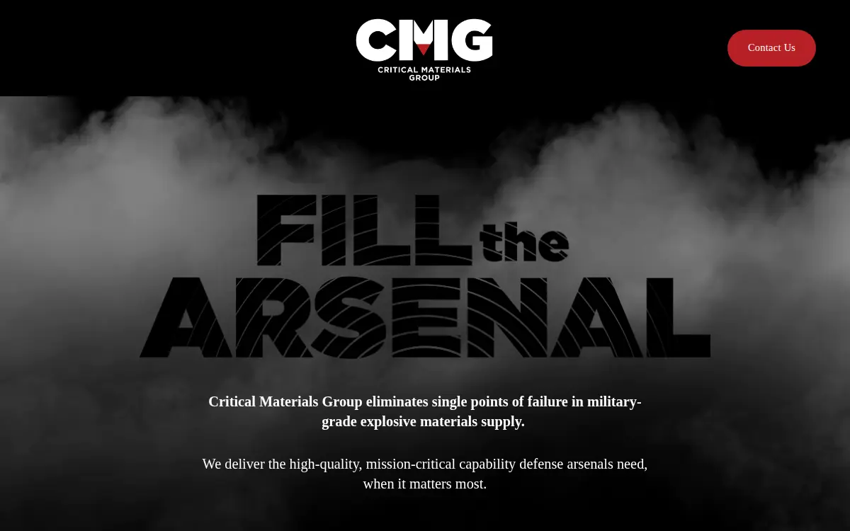 Homepage of Critical Materials Group INC.