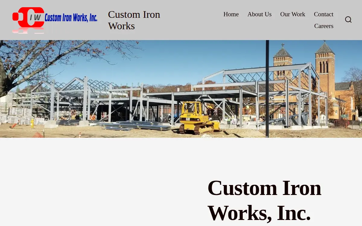 Homepage of Custom Iron Works INC