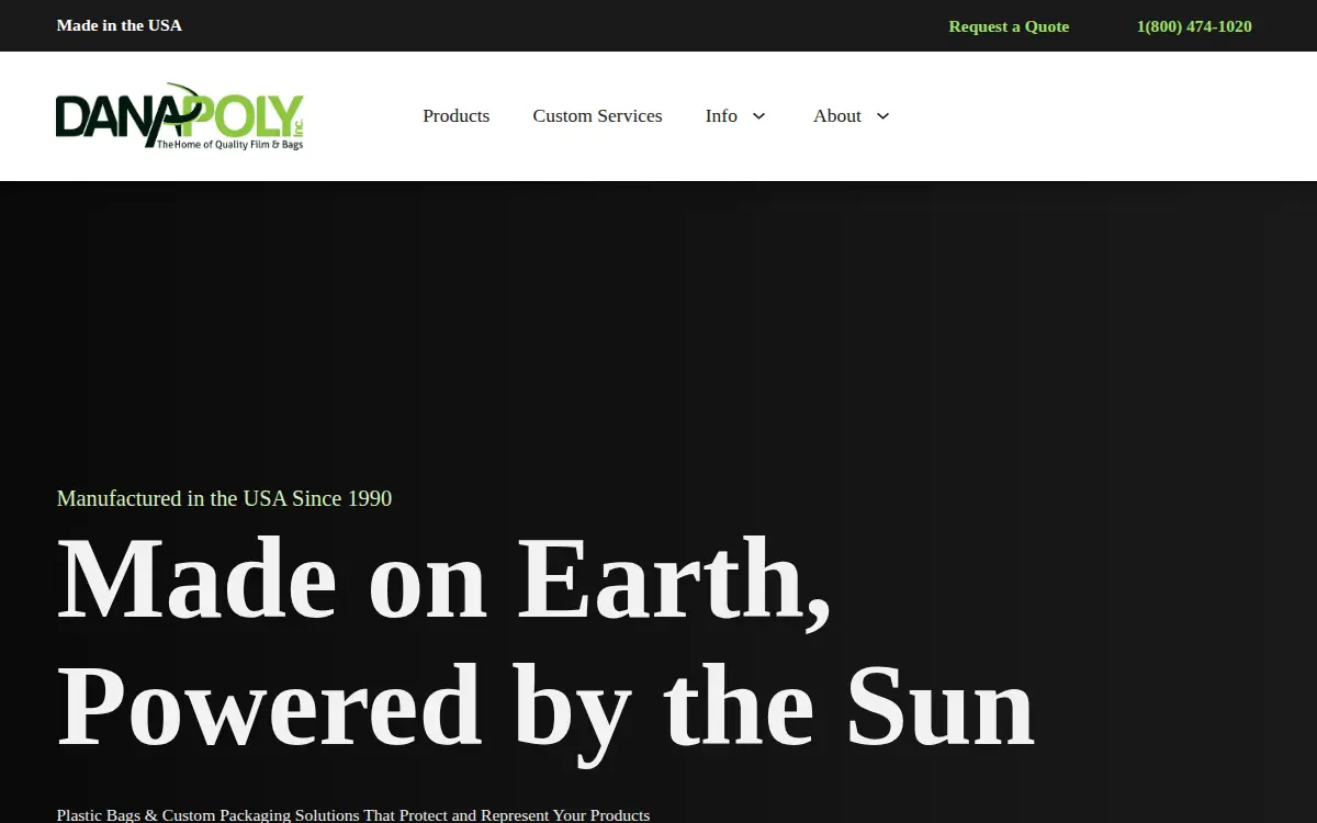 Homepage of Dana Poly CORP.