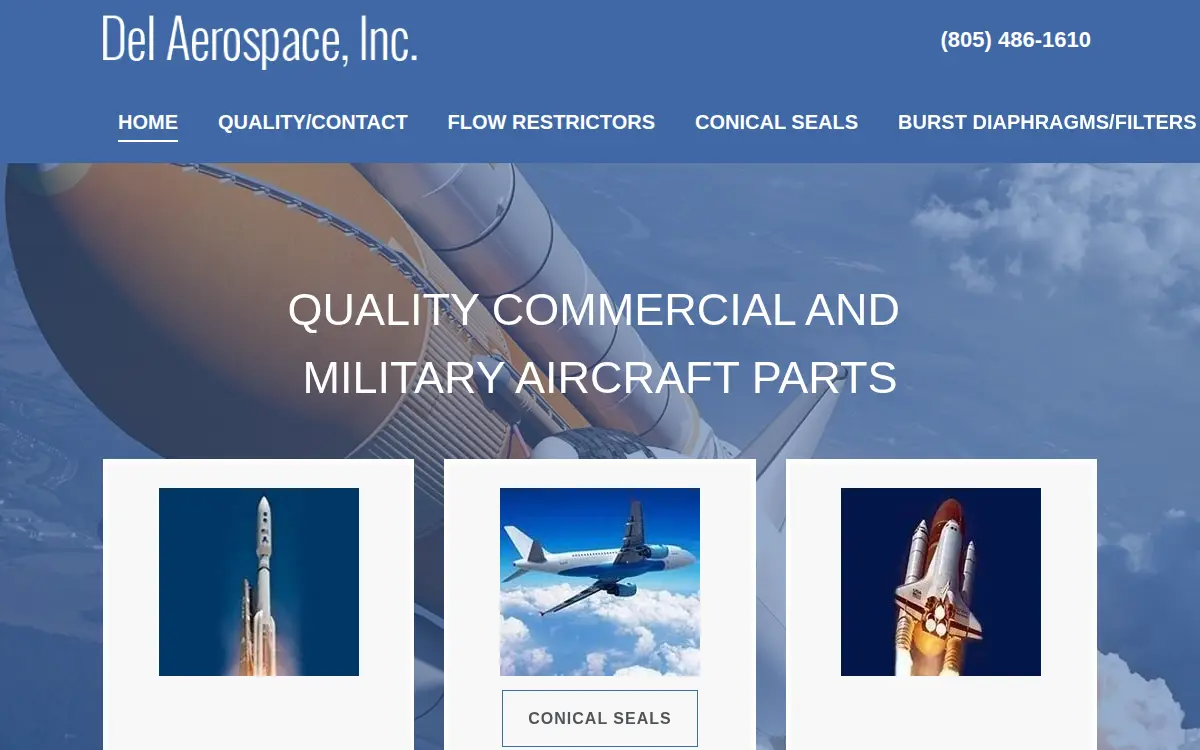 Homepage of Del Aerospace INC