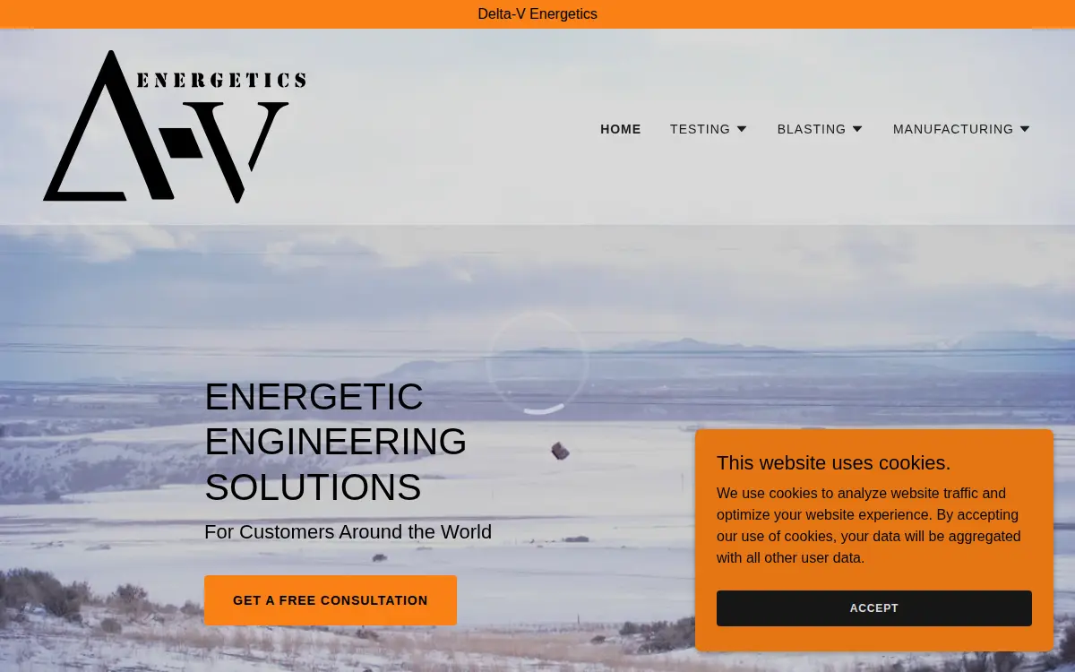 Homepage of Delta-v Energetics LLC