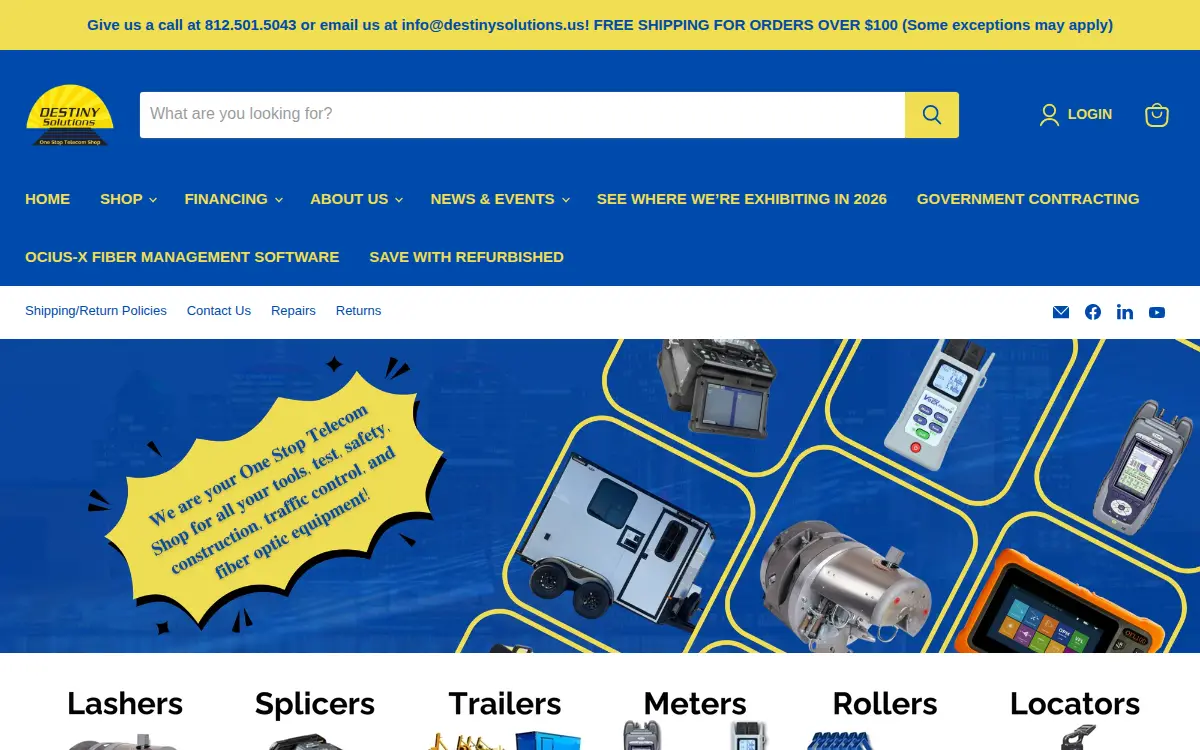 Homepage of Destiny Solutions INC