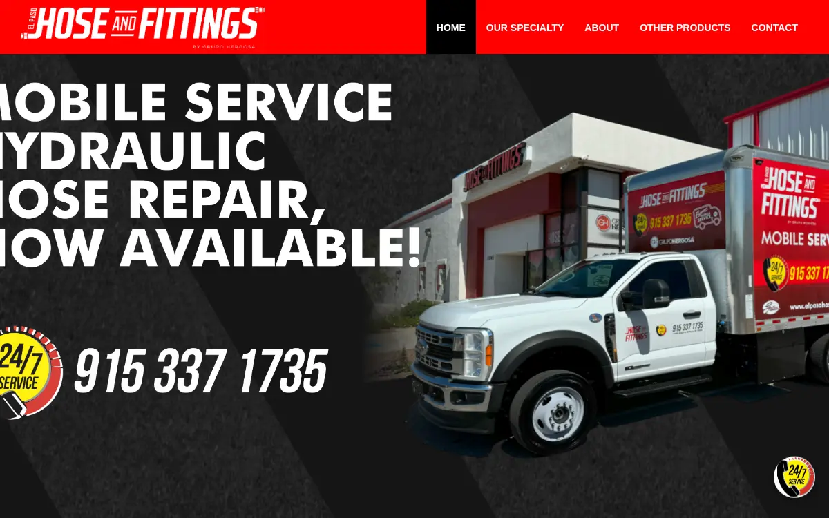 Homepage of El Paso Hose & Fittings, CORP