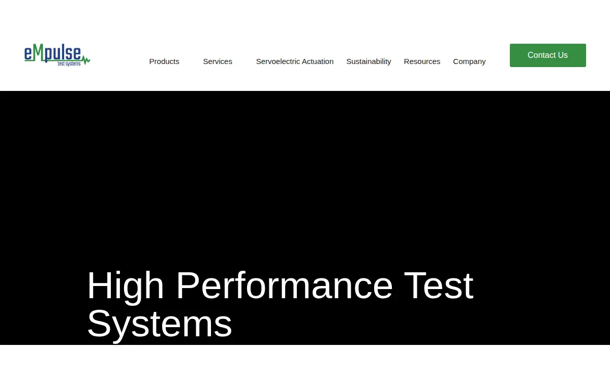 Homepage of Empulse Test Systems LLC