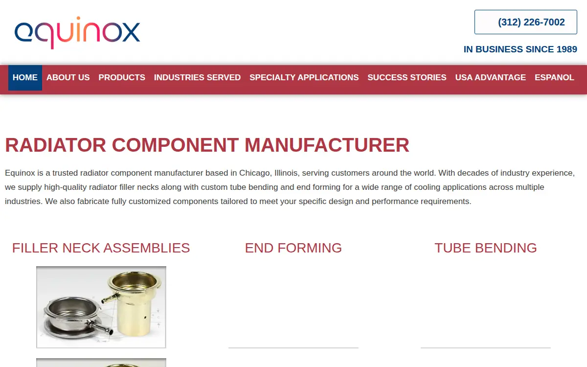 Homepage of Equinox Group INC