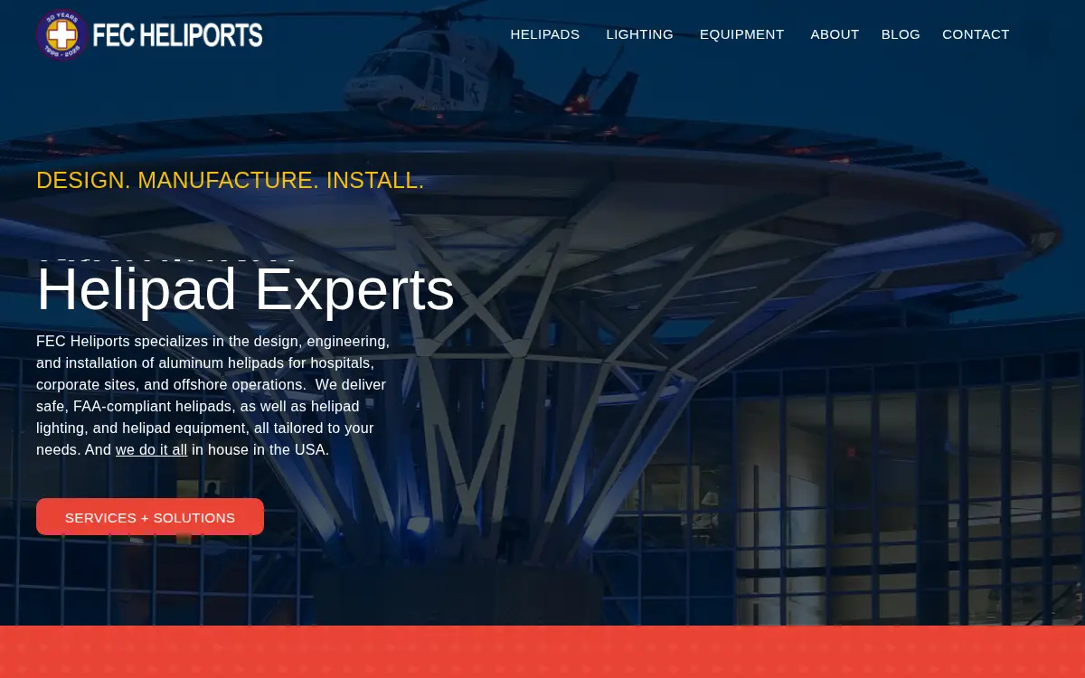 Homepage of Fec Heliports, LLC