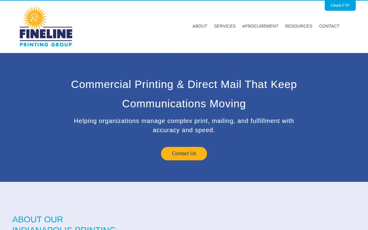 Homepage of Fineline Graphics INC