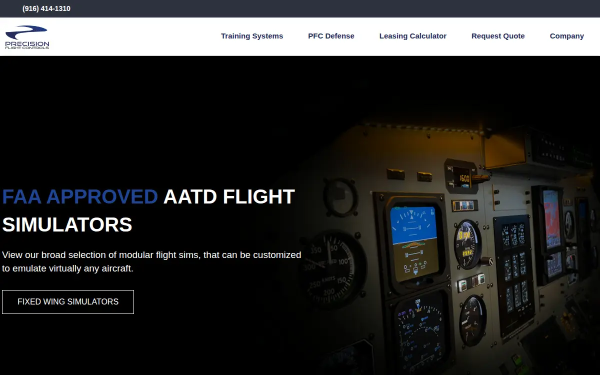 Homepage of Precision Flight Controls