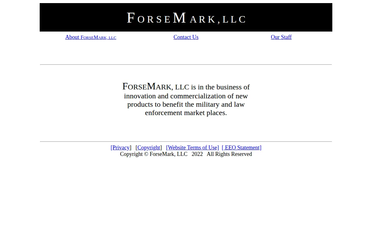 Homepage of Forsemark, LLC