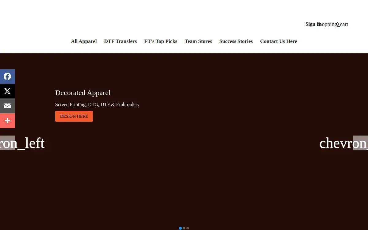 Homepage of Ft Custom Printing & Embroidery Apparel LLC