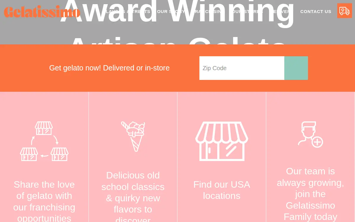 Homepage of Gelatojoy LLC