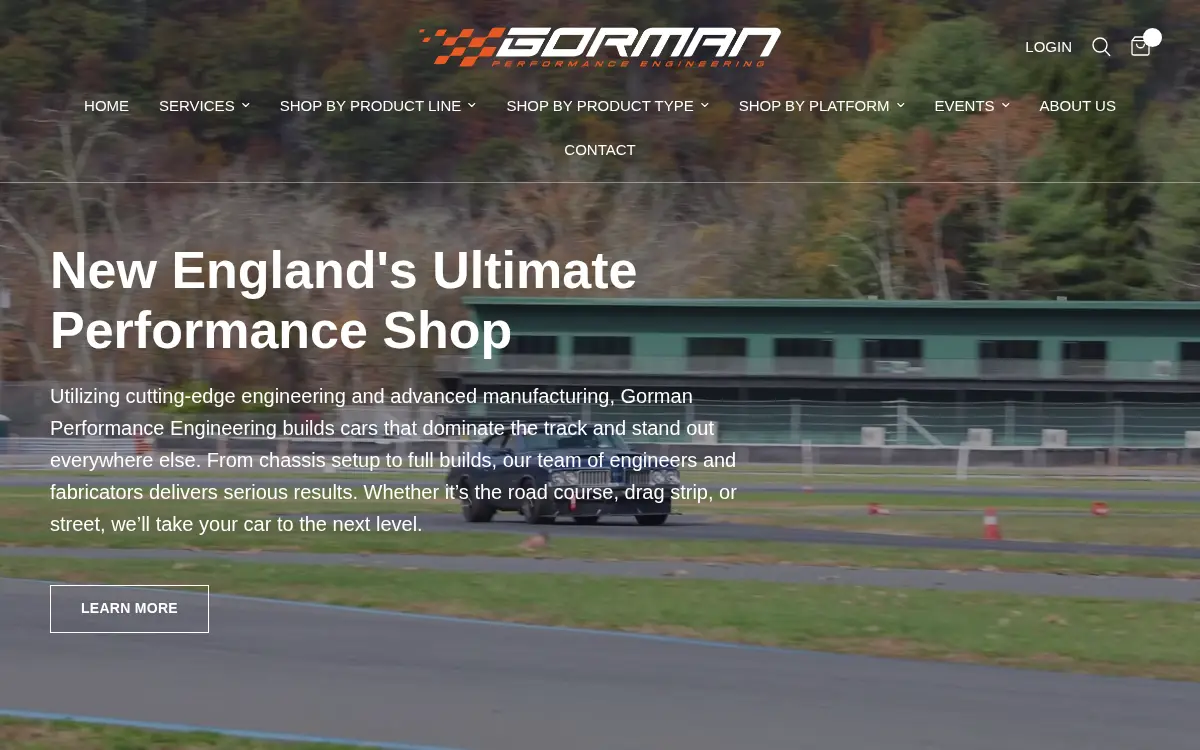 Homepage of Gorman Performance Engineering LLC