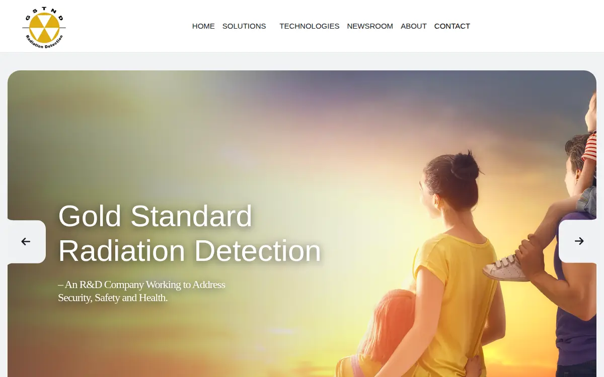 Homepage of Gold Standard Radiation Detection, INC.