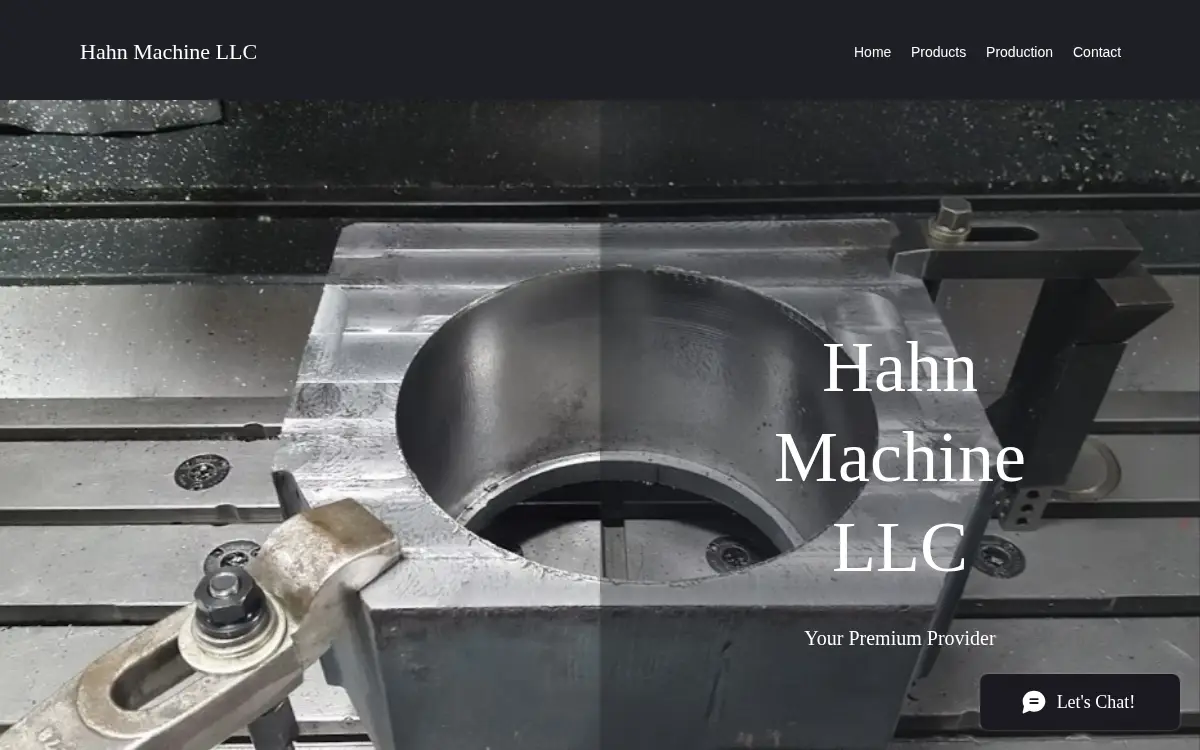 Homepage of Hahn Machine LLC