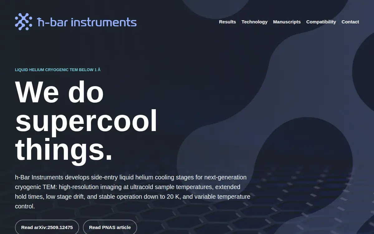 Homepage of H-bar Instruments, LLC