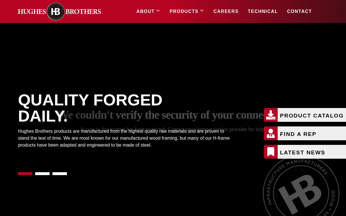 Homepage of Hughes Brothers INC