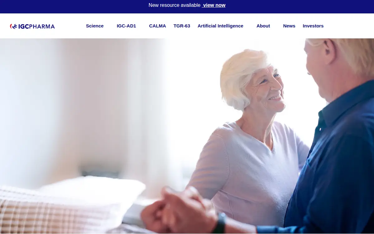 Homepage of Igc Pharma, INC