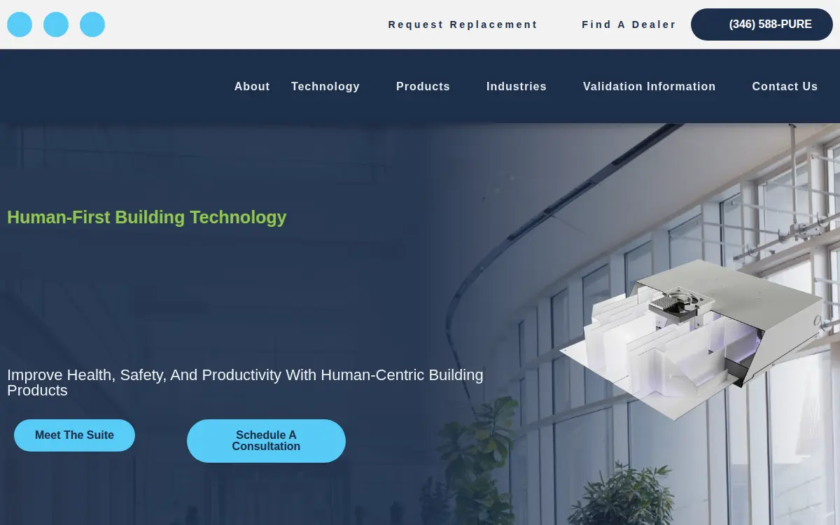 Homepage of Illumipure INC
