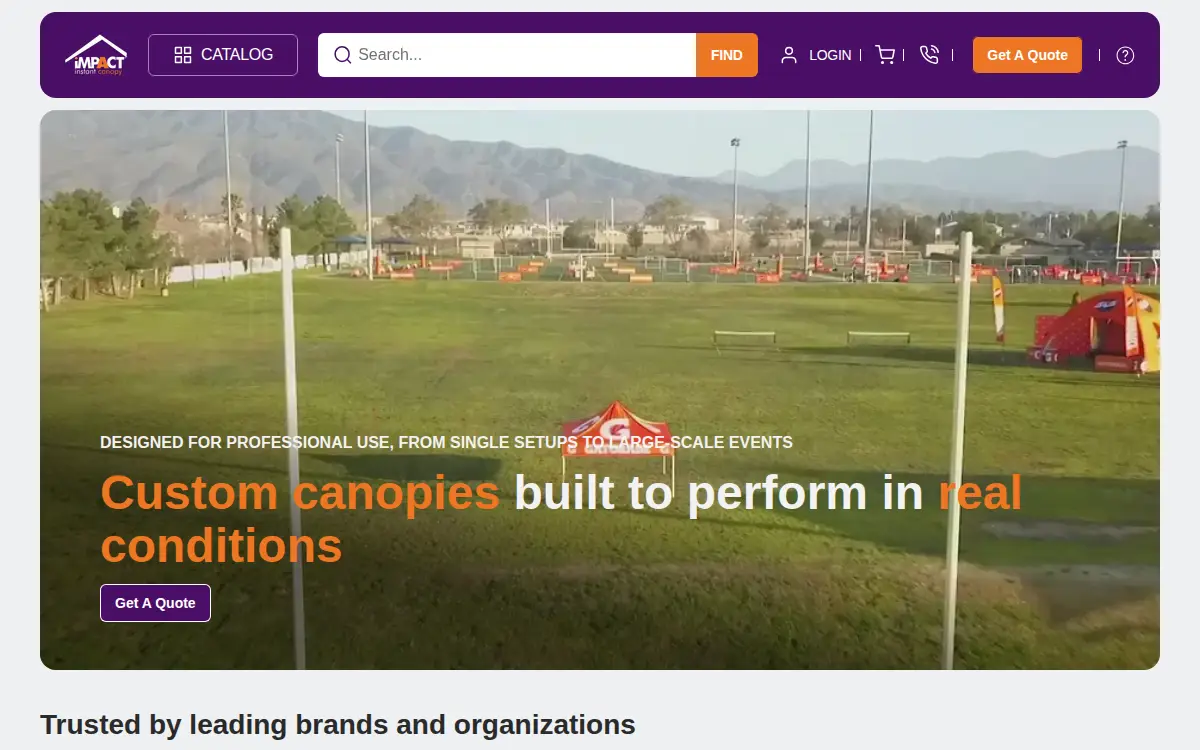 Homepage of Impact Images, INC