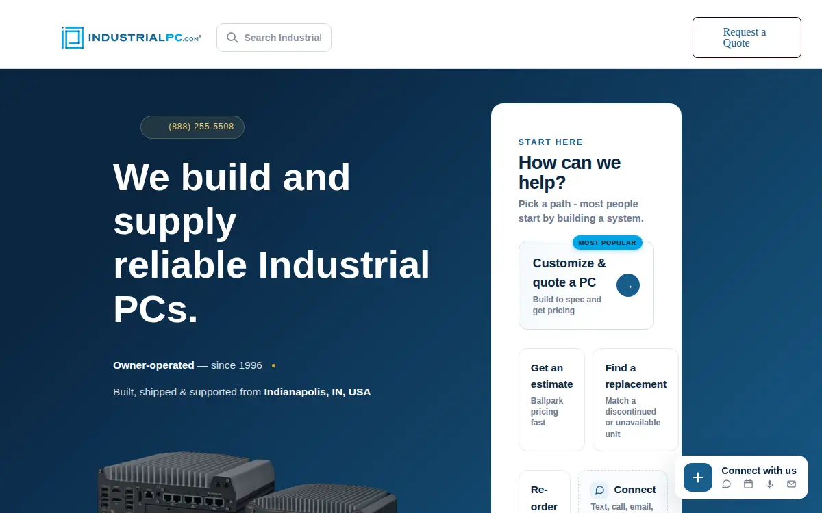 Homepage of Industrial PC INC