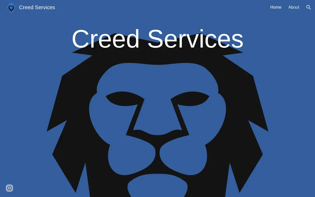 Homepage of Creed Services LLC