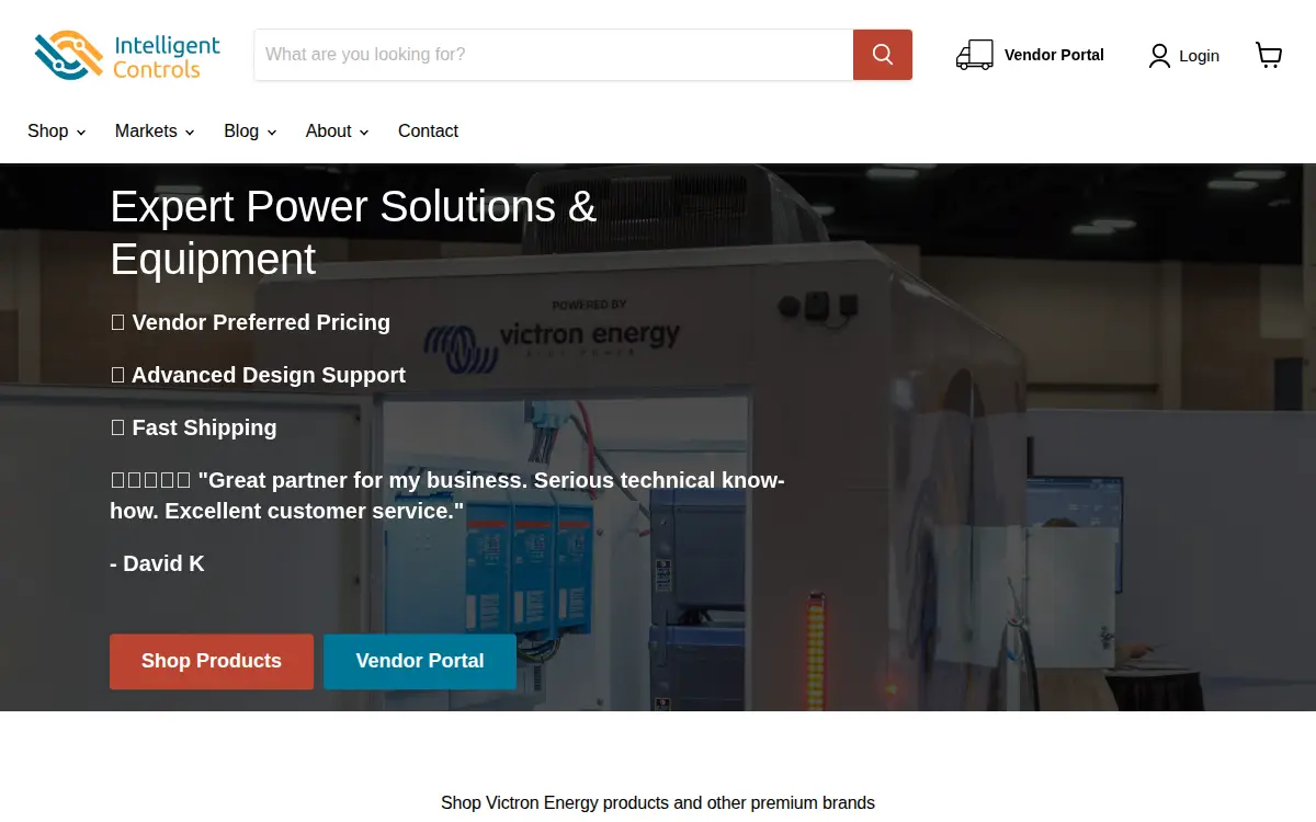 Homepage of Intelligent Controls LLC