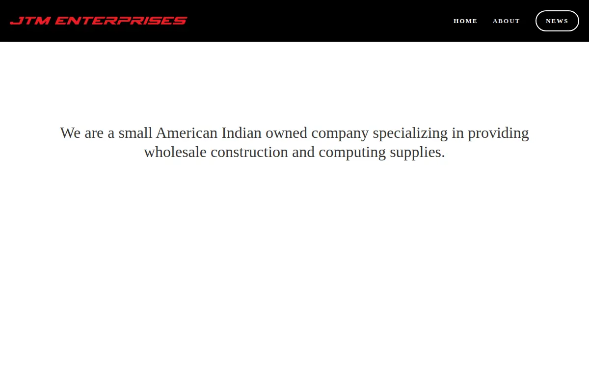 Homepage of Jtm Enterprises LLC