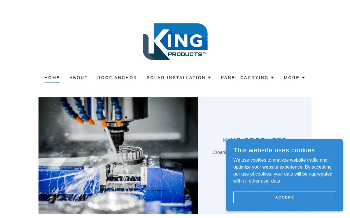 Homepage of King Products LLC