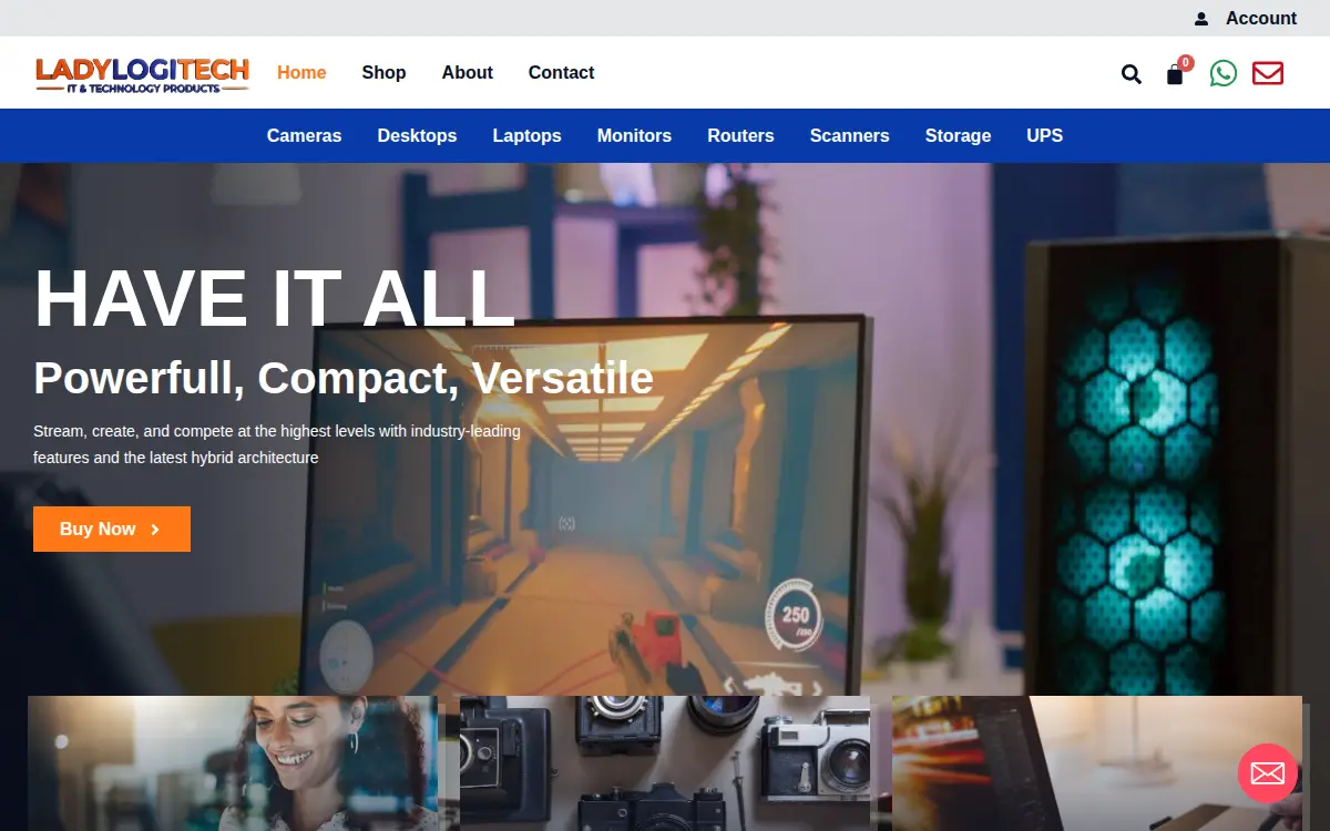 Homepage of Lady Logitech LLC