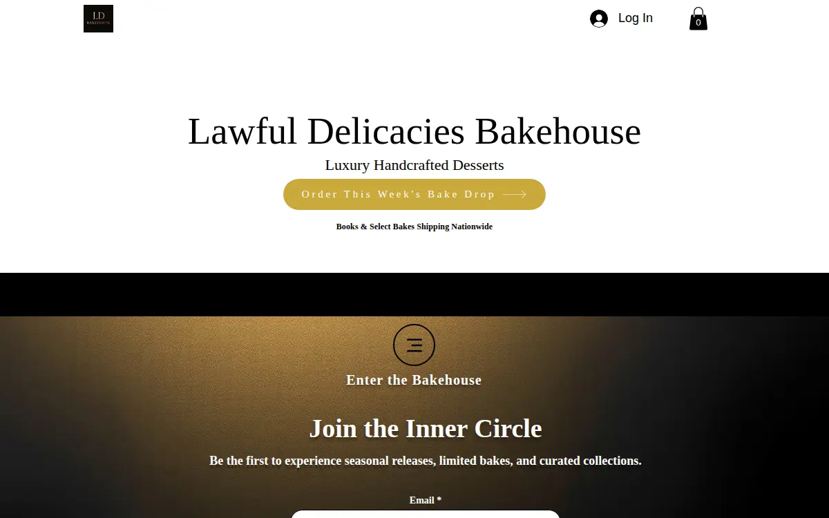 Homepage of Lawful Delicacies LLC